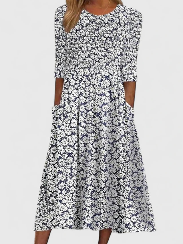 Emily – Elegant Midi Dress for Effortless Everyday Grace