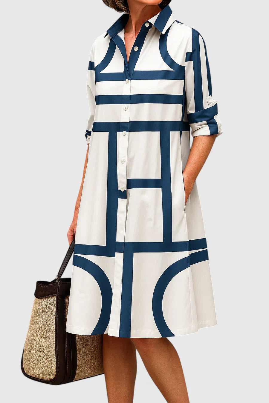 Lauren – Elegant Midi Dress for Effortless Modern Sophistication