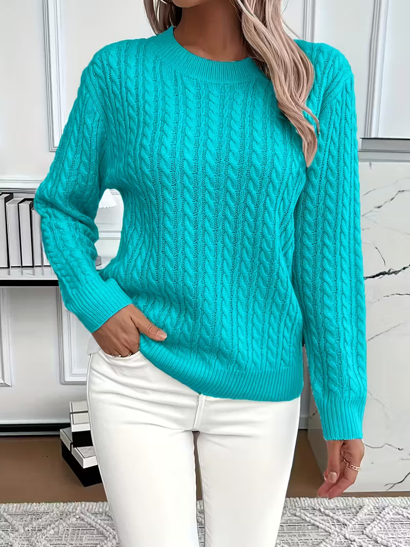 Luna - Classic Cable Knit Sweater of Effortless Ease