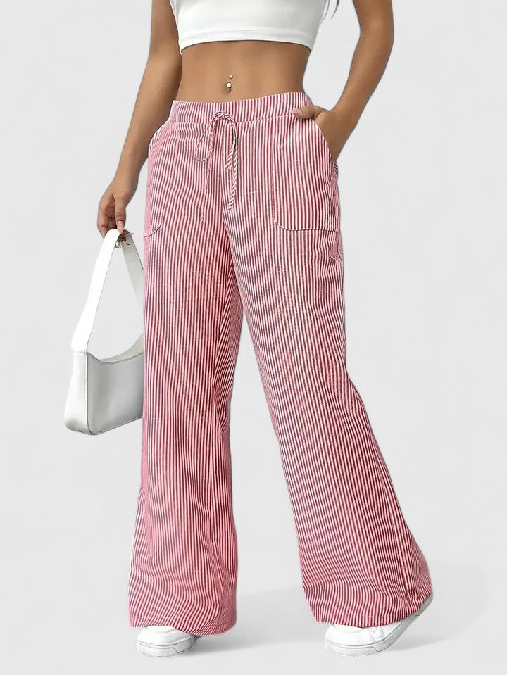 Tate - Drawstring Wide Pants for Laid-Back Sophistication
