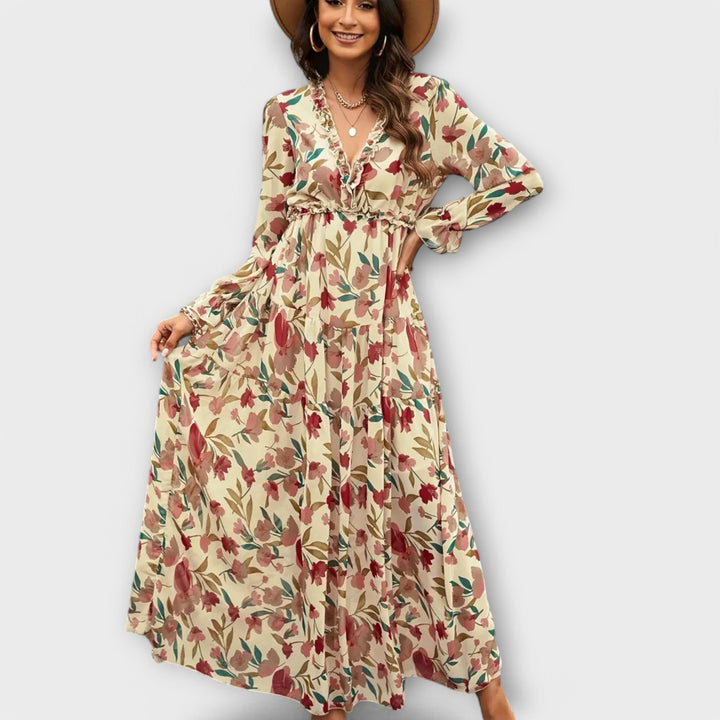 Isabella – Elegant Floral Maxi Dress for Effortless Grace