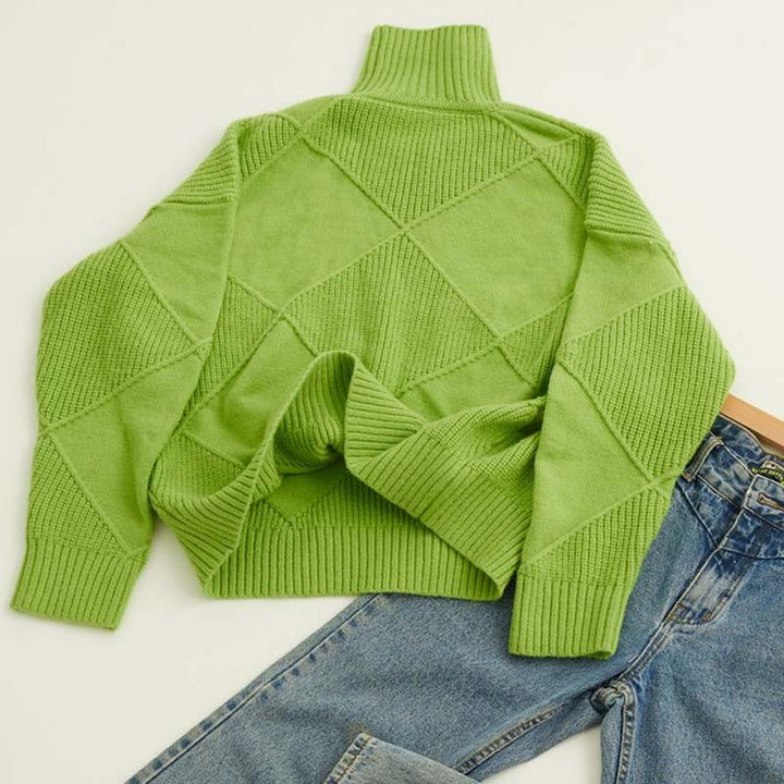 Denise - Textured Turtleneck Sweater for Effortless Warmth