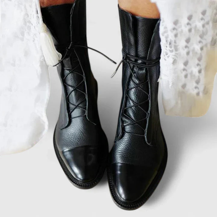 Rosalyndra - Refined Comfort Lace-Up Orthopedic Boots