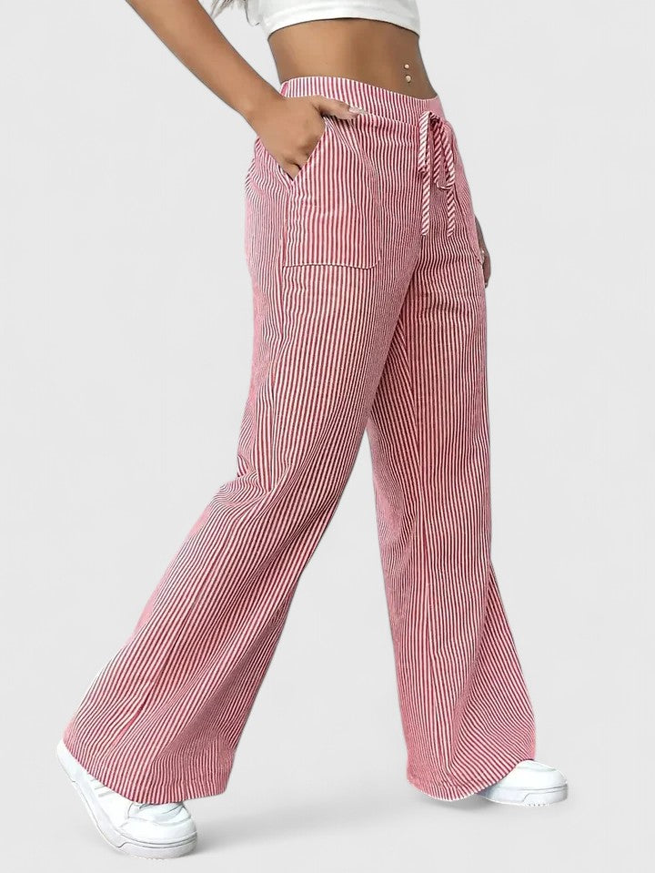 Tate - Drawstring Wide Pants for Laid-Back Sophistication