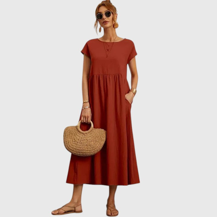 Violet – Comfortable Midi Dress for Effortless Everyday Chic