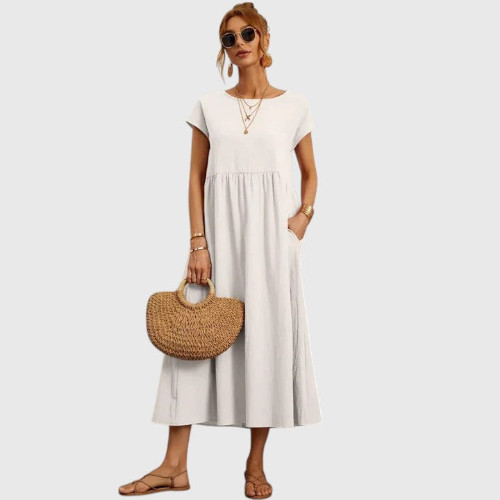 Violet – Comfortable Midi Dress for Effortless Everyday Chic