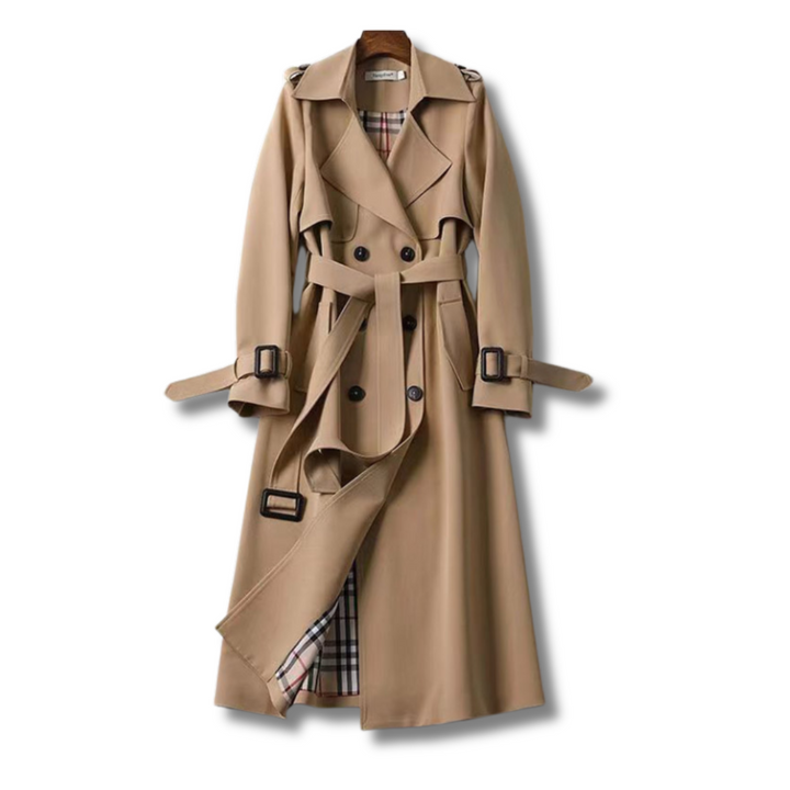 Nina – Timeless Double-Breasted Trench Coat for Effortless Sophistication
