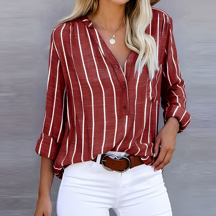 Bailey - Striped Blouse for Effortless Everyday Sophistication