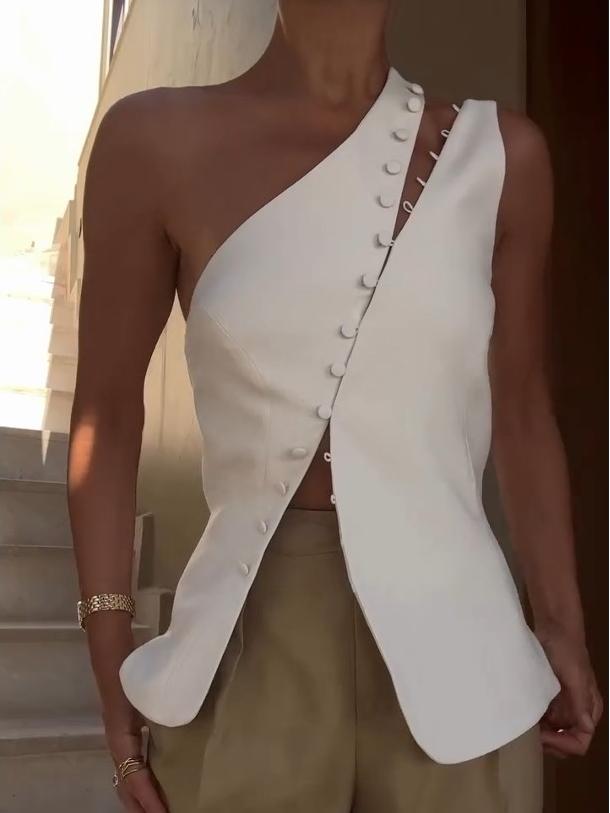Seren - One-Shoulder Top for Effortless Modern Elegance