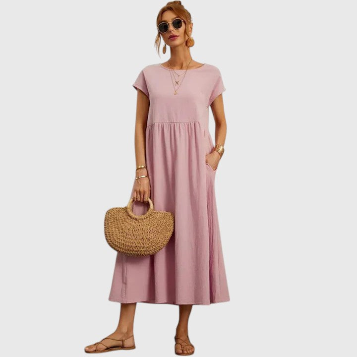 Violet – Comfortable Midi Dress for Effortless Everyday Chic