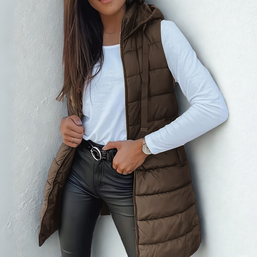 Caisley - Lightweight Hooded Puffer Vest for Effortless Warmth