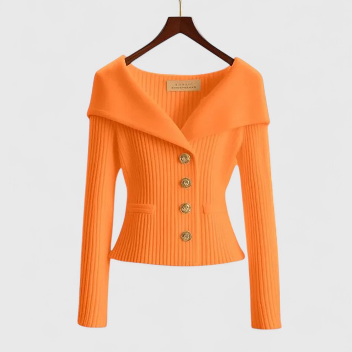 Gabrielle - Sculpted Knit Cardigan for Timeless Elegance