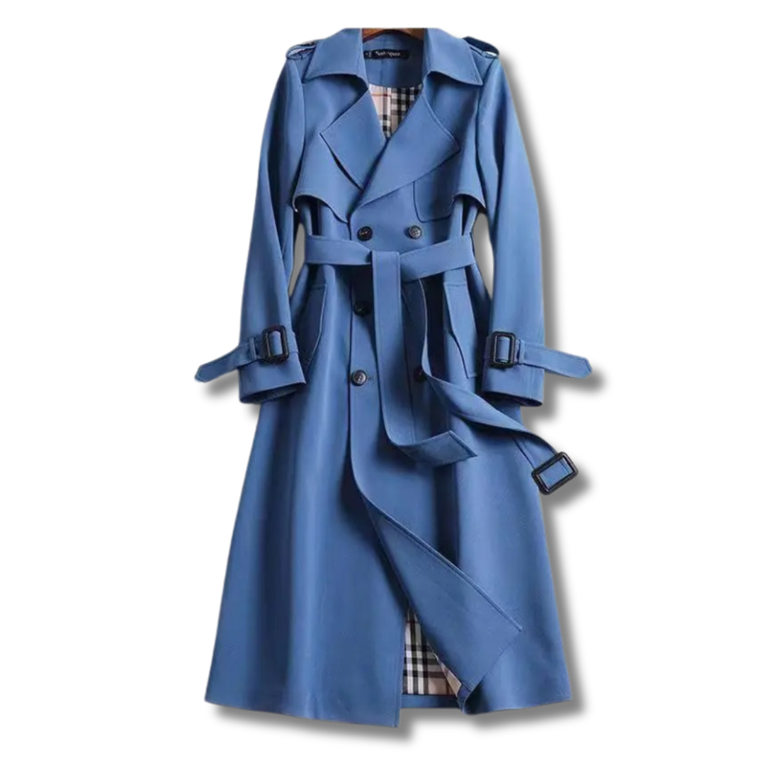 Nina – Timeless Double-Breasted Trench Coat for Effortless Sophistication