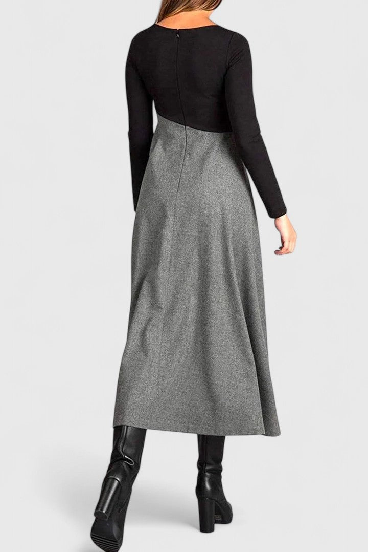 Sophia – Elegant Long Sleeve Maxi Dress for Modern Refinement
