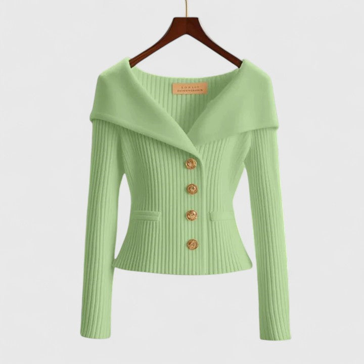 Gabrielle - Sculpted Knit Cardigan for Timeless Elegance