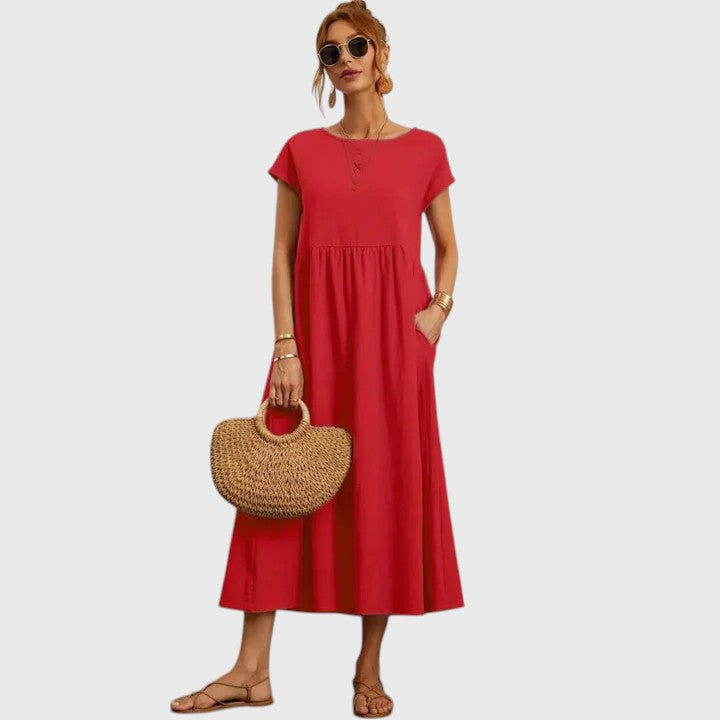 Violet – Comfortable Midi Dress for Effortless Everyday Chic