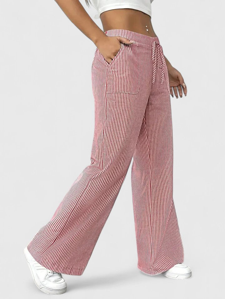 Tate - Drawstring Wide Pants for Laid-Back Sophistication
