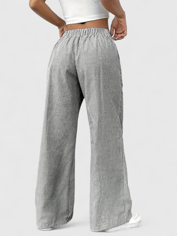 Tate - Drawstring Wide Pants for Laid-Back Sophistication
