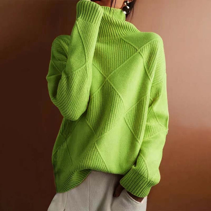 Denise - Textured Turtleneck Sweater for Effortless Warmth