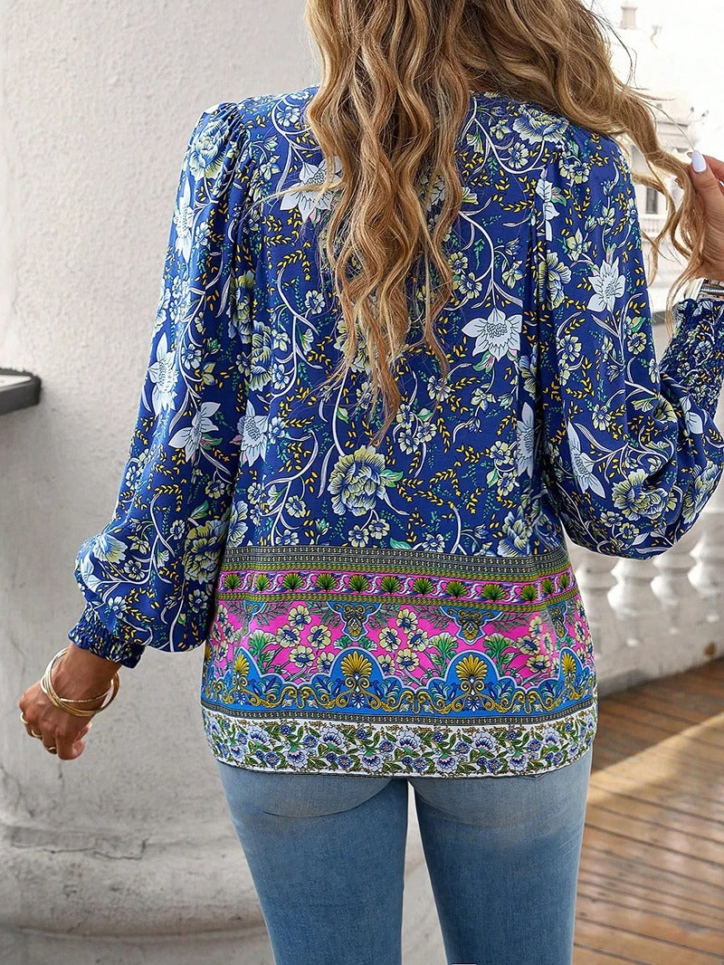 Helena - Bohemian Floral Top for Sunlit Days