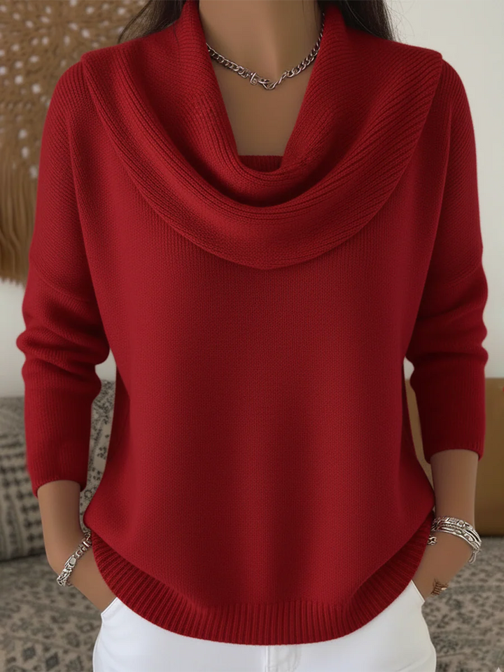 Charlotte – A Feminine Touch of Elegance and Comfort Drape-Neck Sweater