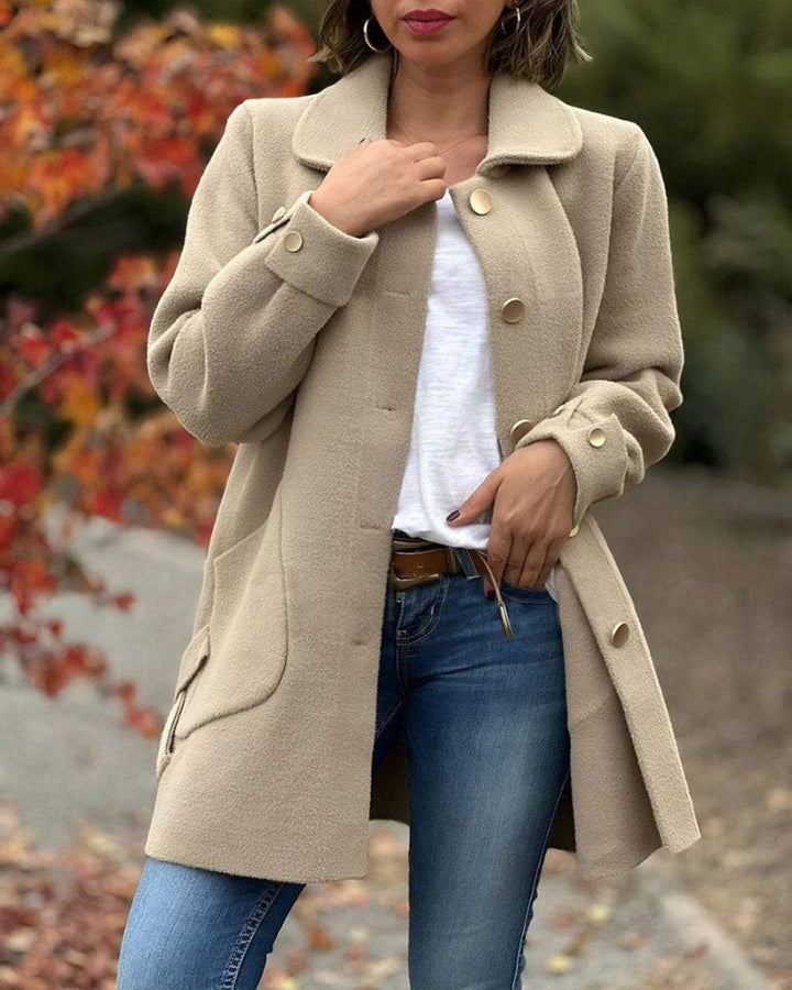 Janice - Sophisticated Long Jacket for Effortless Elegance