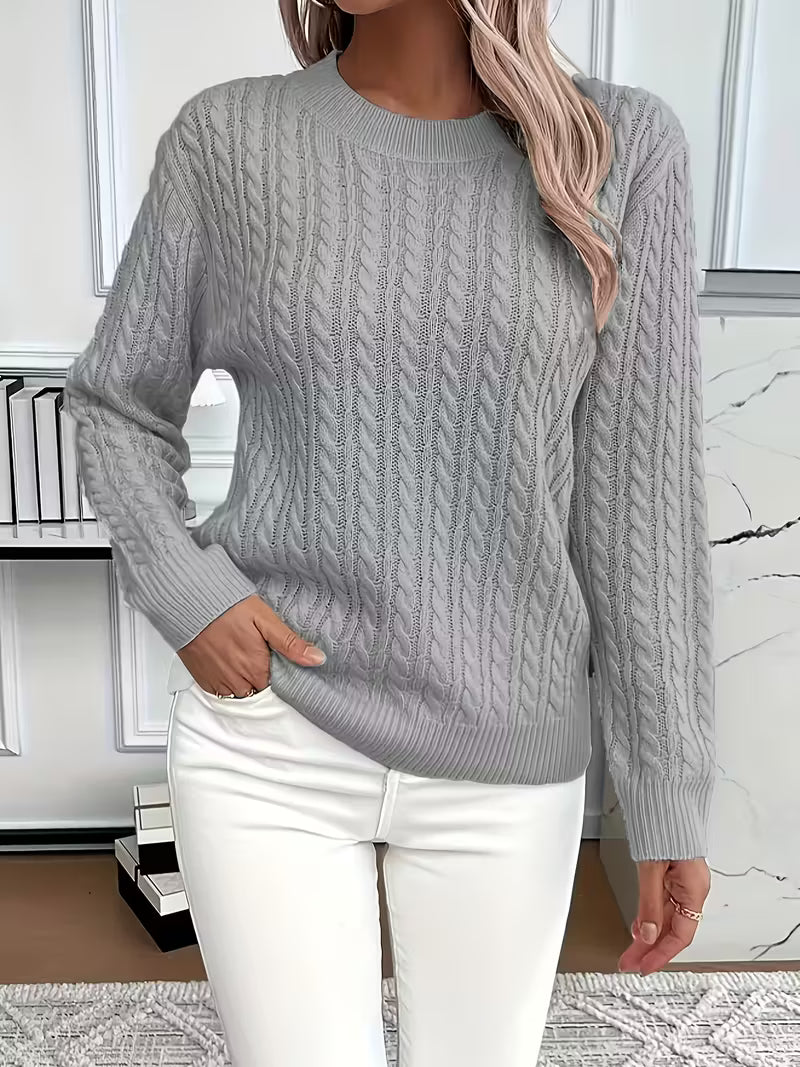 Luna - Classic Cable Knit Sweater of Effortless Ease