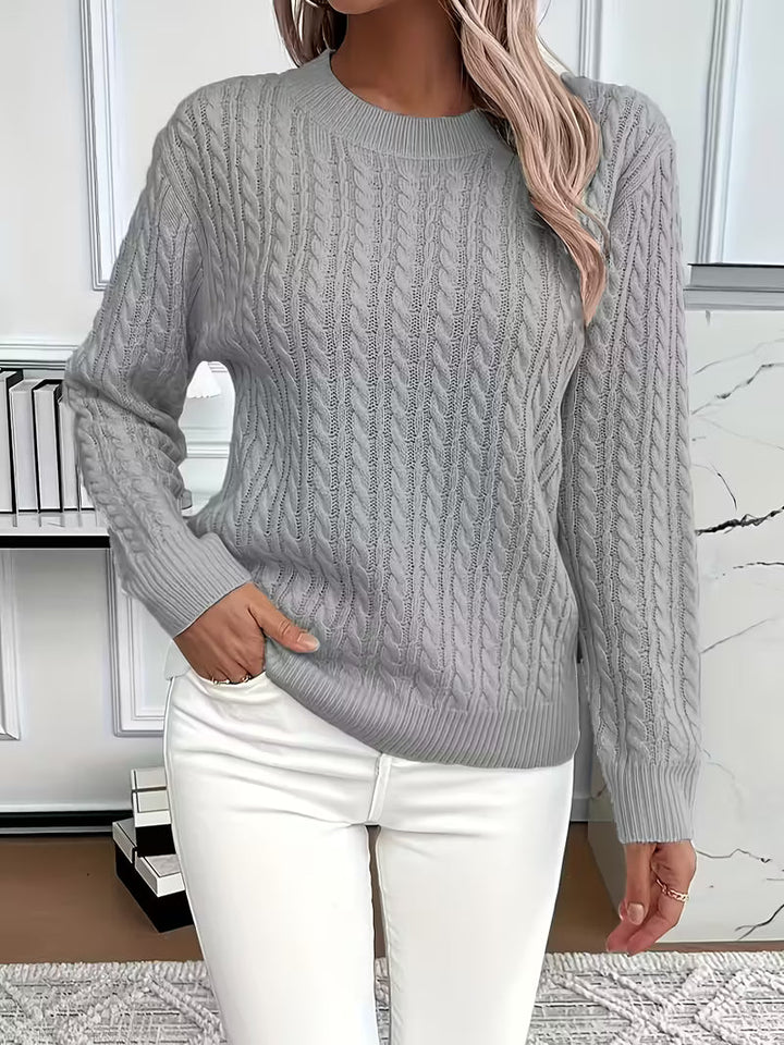 Luna - Classic Cable Knit Sweater of Effortless Ease