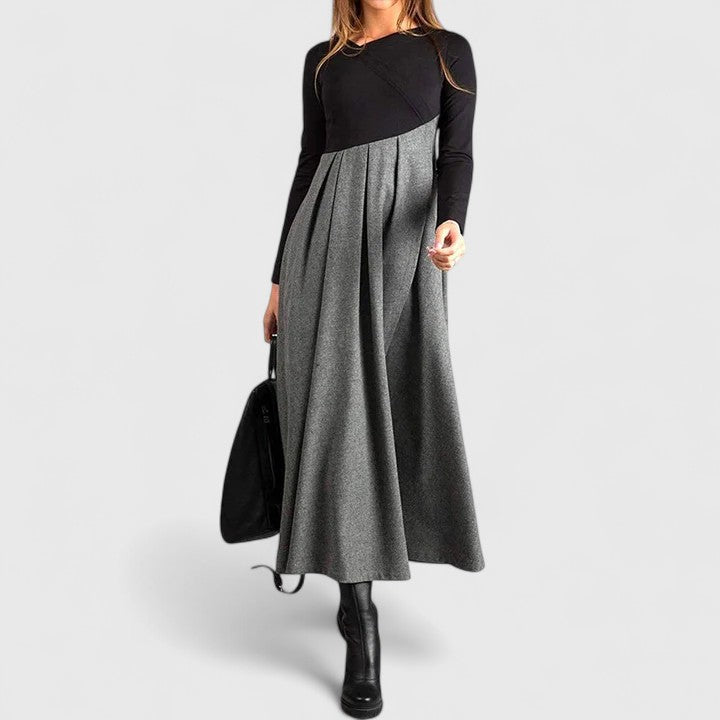 Sophia – Elegant Long Sleeve Maxi Dress for Modern Refinement