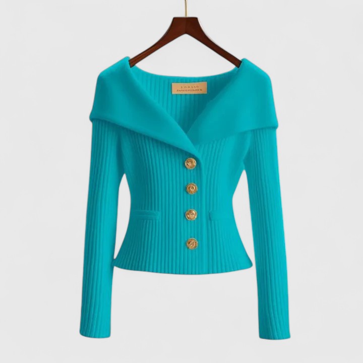 Gabrielle - Sculpted Knit Cardigan for Timeless Elegance