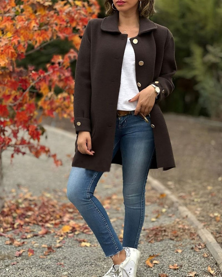 Janice - Sophisticated Long Jacket for Effortless Elegance