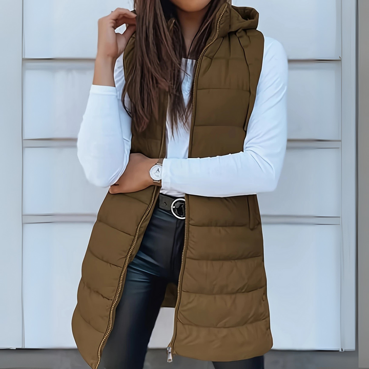 Caisley - Lightweight Hooded Puffer Vest for Effortless Warmth