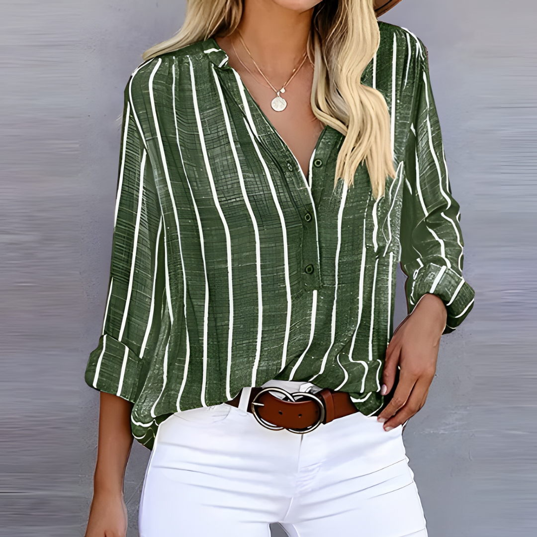 Bailey - Striped Blouse for Effortless Everyday Sophistication