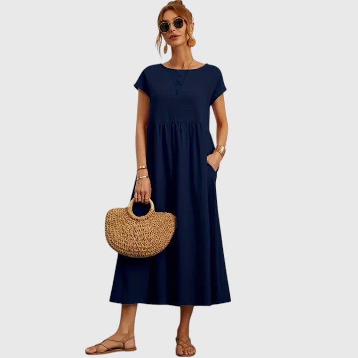 Violet – Comfortable Midi Dress for Effortless Everyday Chic