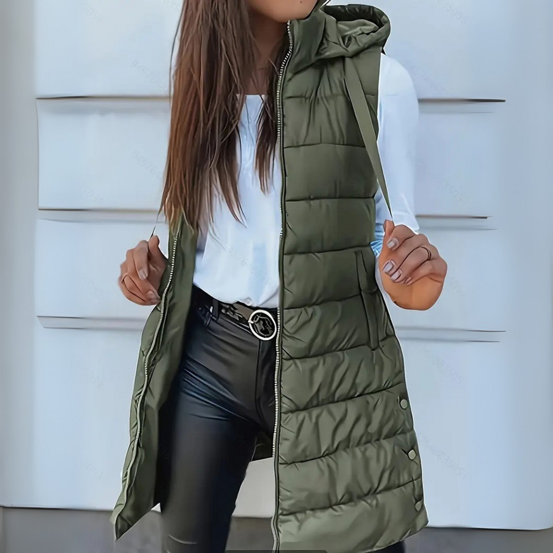 Caisley - Lightweight Hooded Puffer Vest for Effortless Warmth