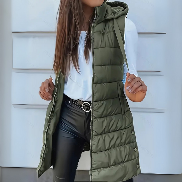 Caisley - Lightweight Hooded Puffer Vest for Effortless Warmth