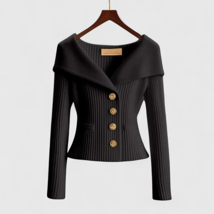Gabrielle - Sculpted Knit Cardigan for Timeless Elegance