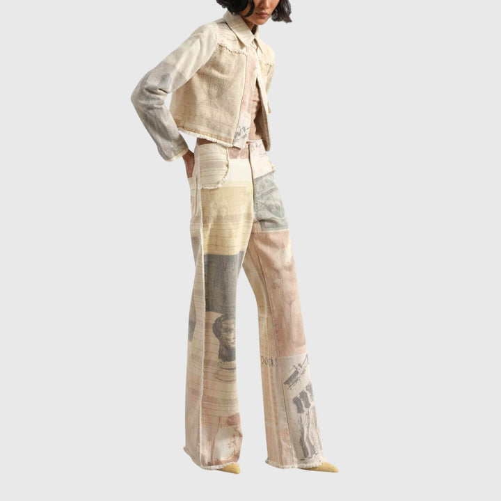 Venus - Artistic Wide-Leg Jeans for Effortless Edge