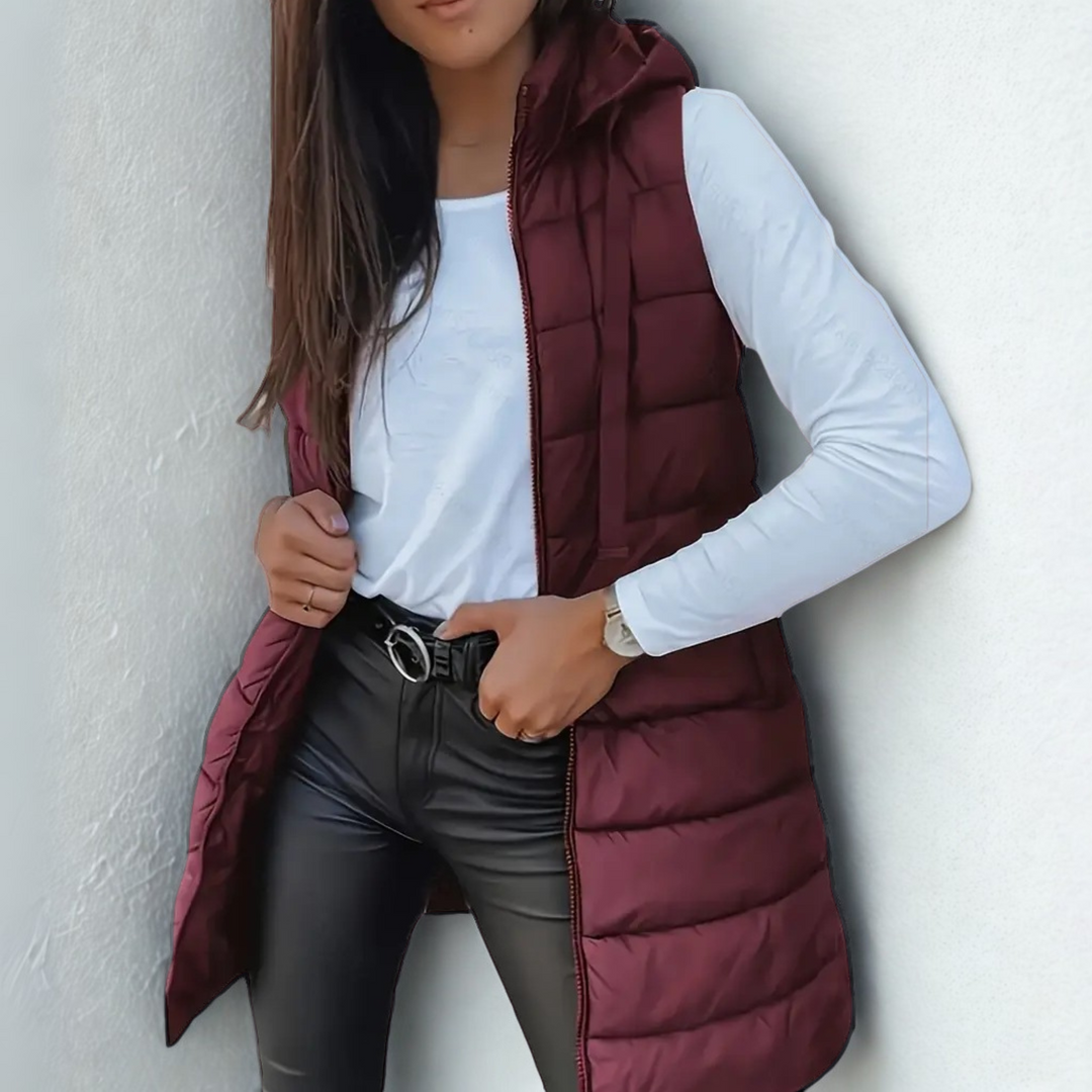Caisley - Lightweight Hooded Puffer Vest for Effortless Warmth
