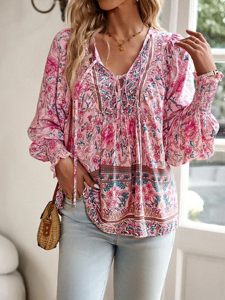 Helena - Bohemian Floral Top for Sunlit Days