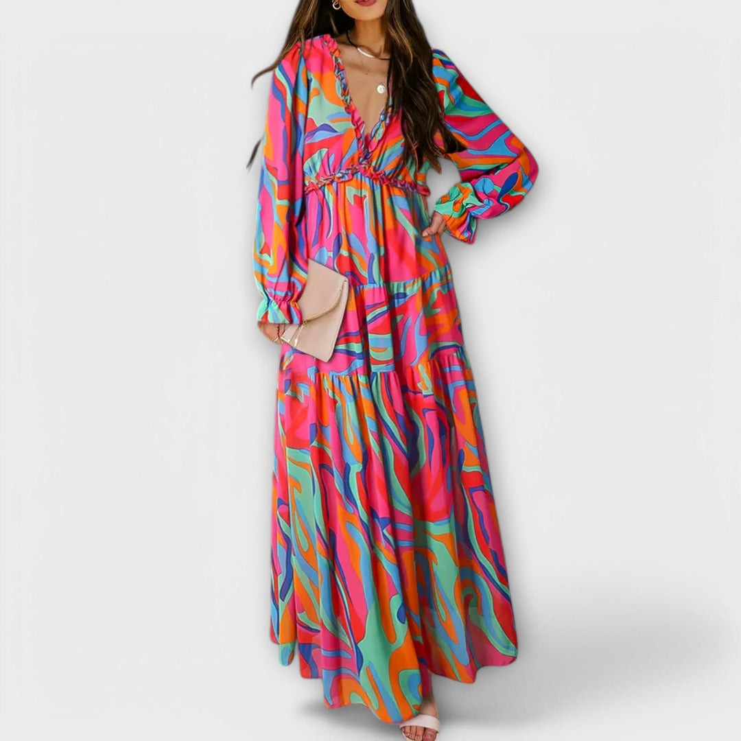 Isabella – Elegant Floral Maxi Dress for Effortless Grace