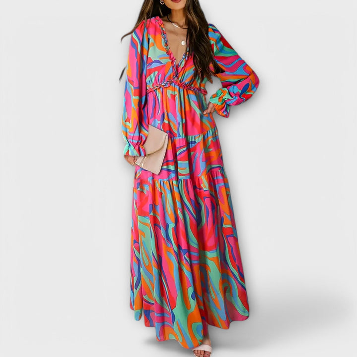Isabella – Elegant Floral Maxi Dress for Effortless Grace