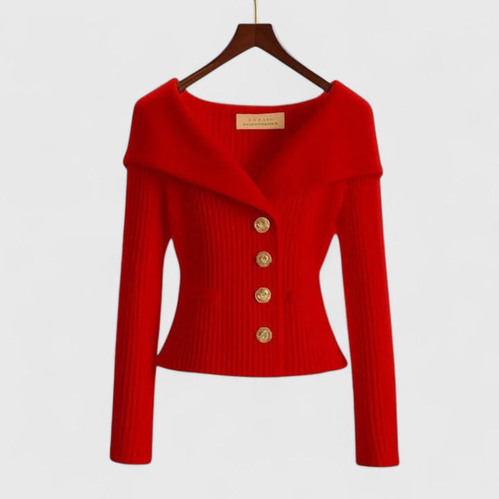 Gabrielle - Sculpted Knit Cardigan for Timeless Elegance