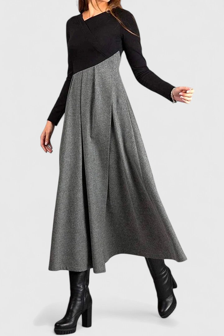 Sophia – Elegant Long Sleeve Maxi Dress for Modern Refinement