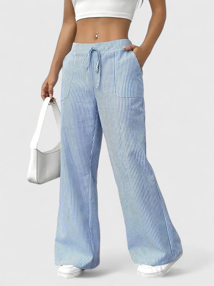 Tate - Drawstring Wide Pants for Laid-Back Sophistication