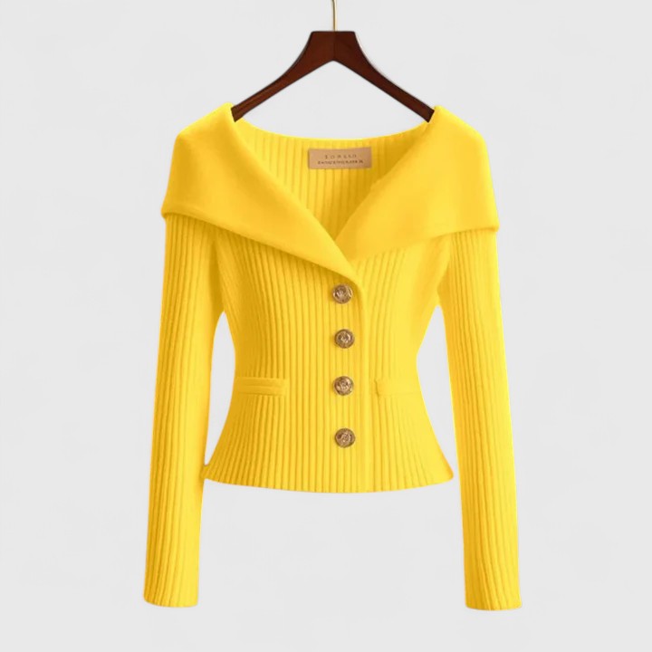 Gabrielle - Sculpted Knit Cardigan for Timeless Elegance