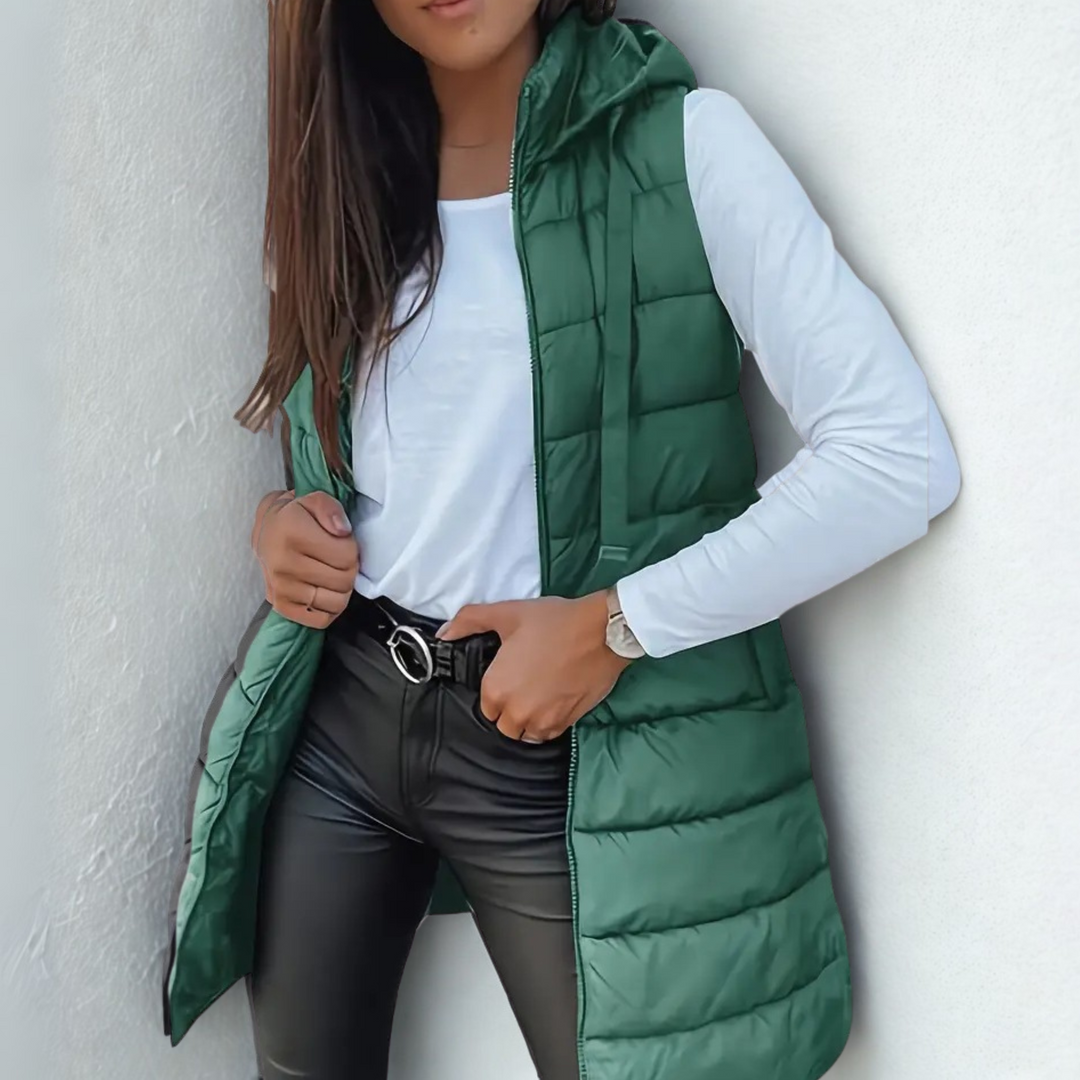 Caisley - Lightweight Hooded Puffer Vest for Effortless Warmth