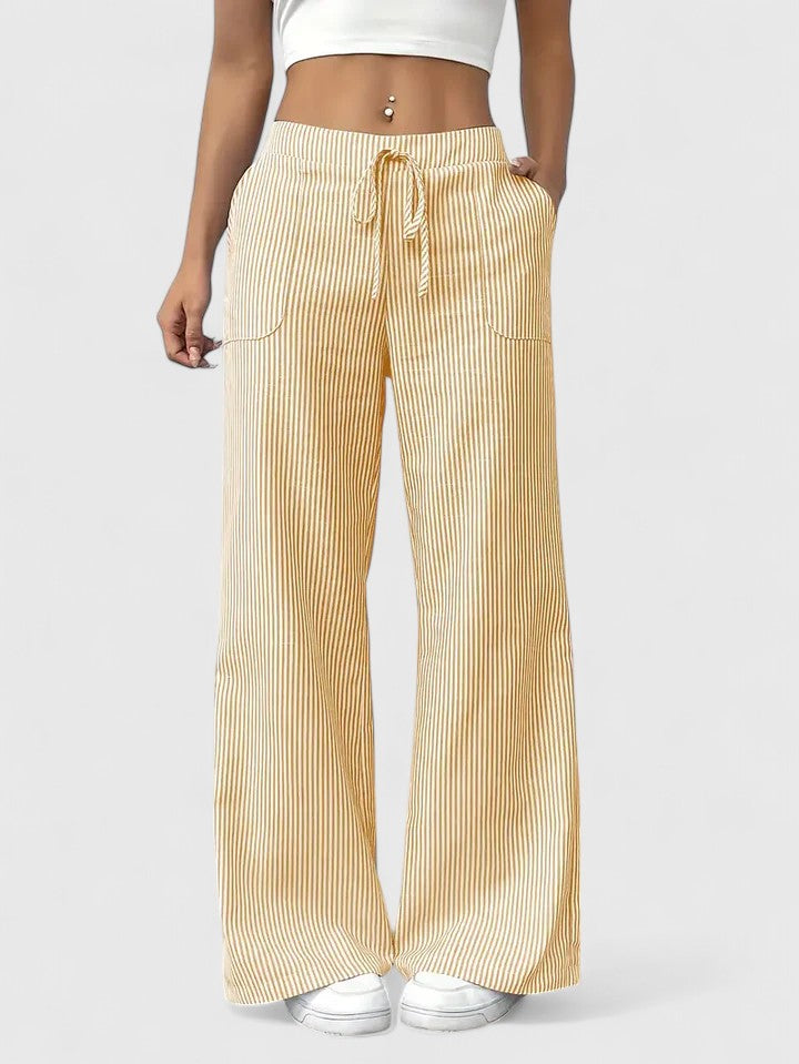 Tate - Drawstring Wide Pants for Laid-Back Sophistication