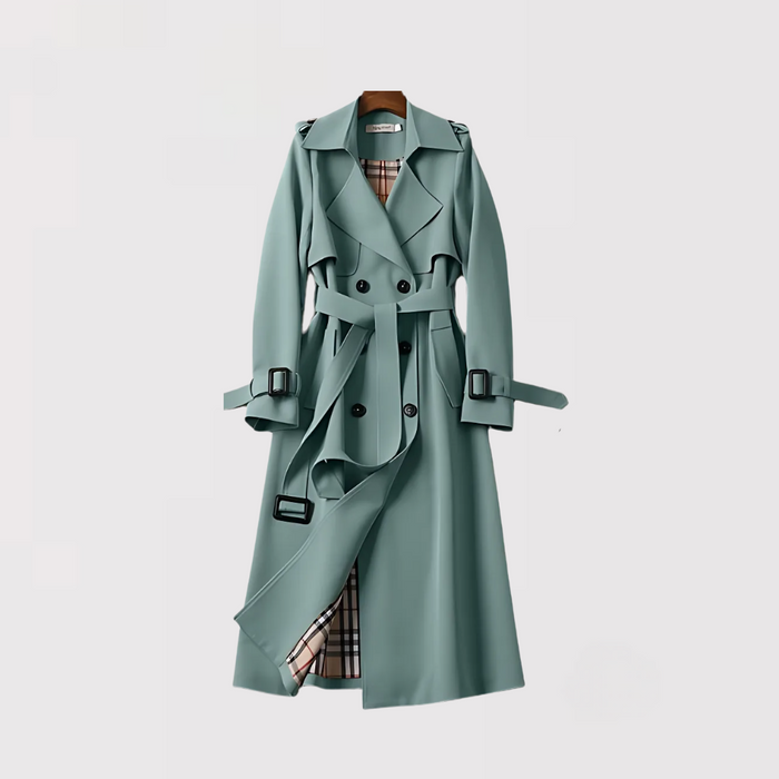 Nina – Timeless Double-Breasted Trench Coat for Effortless Sophistication