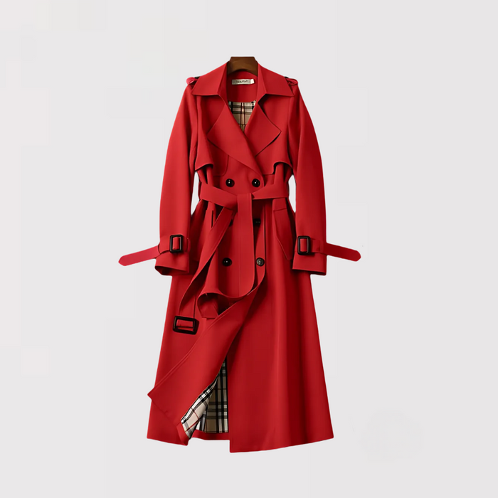 Nina – Timeless Double-Breasted Trench Coat for Effortless Sophistication